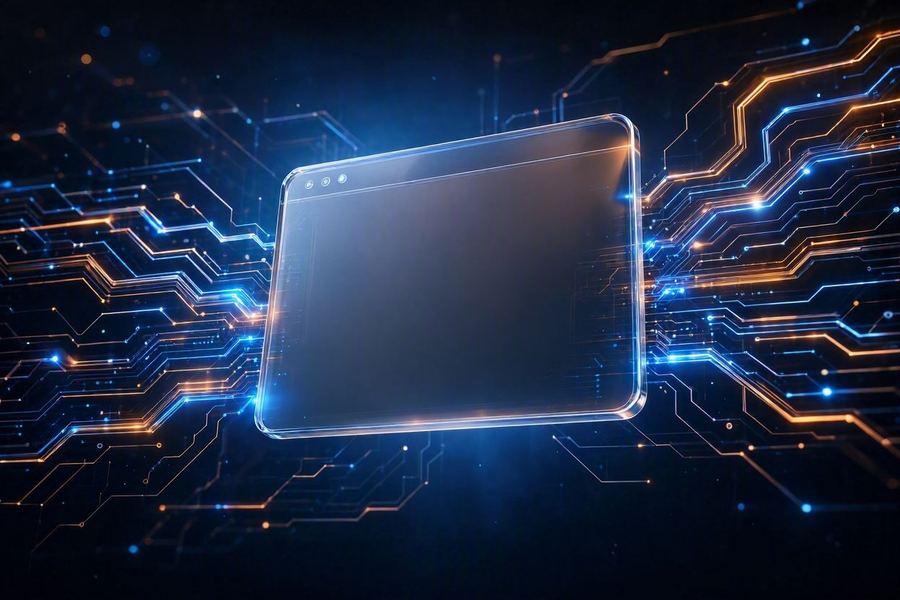 Abstract visualization of a browser window